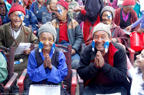 Two of the villagers who had bilateral cataracts removed are seeing for the first time after having been blind for several years.
